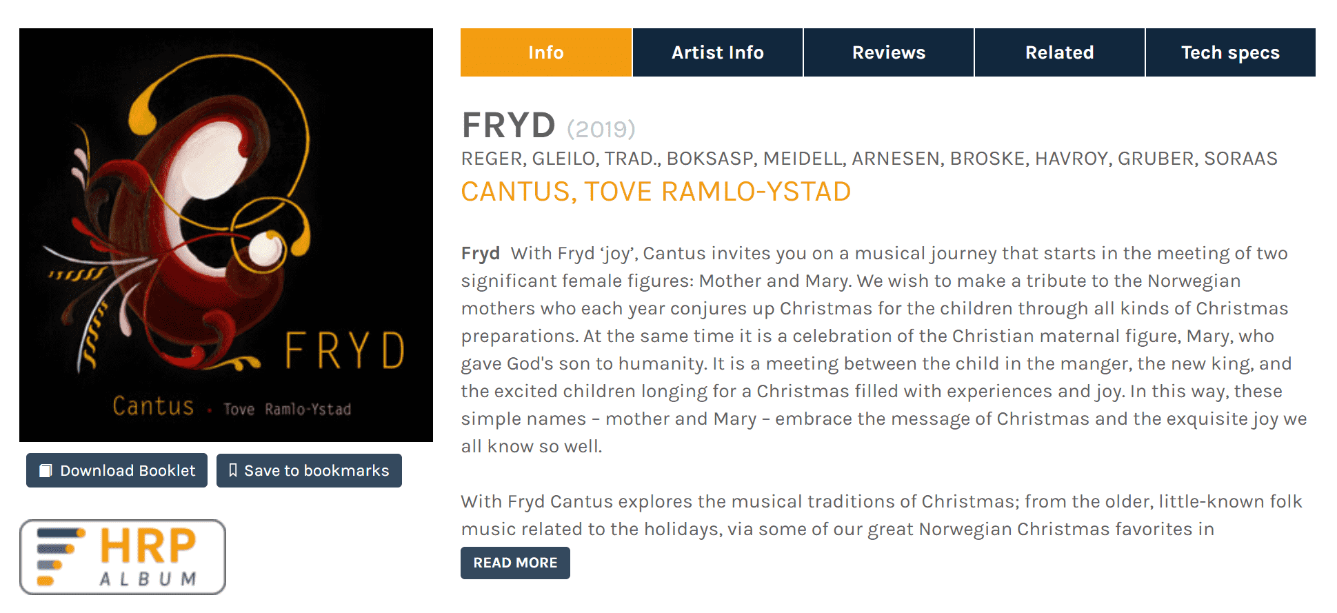 2L CANTUS Tove Ramlo-Ystad Fryd (欢乐)